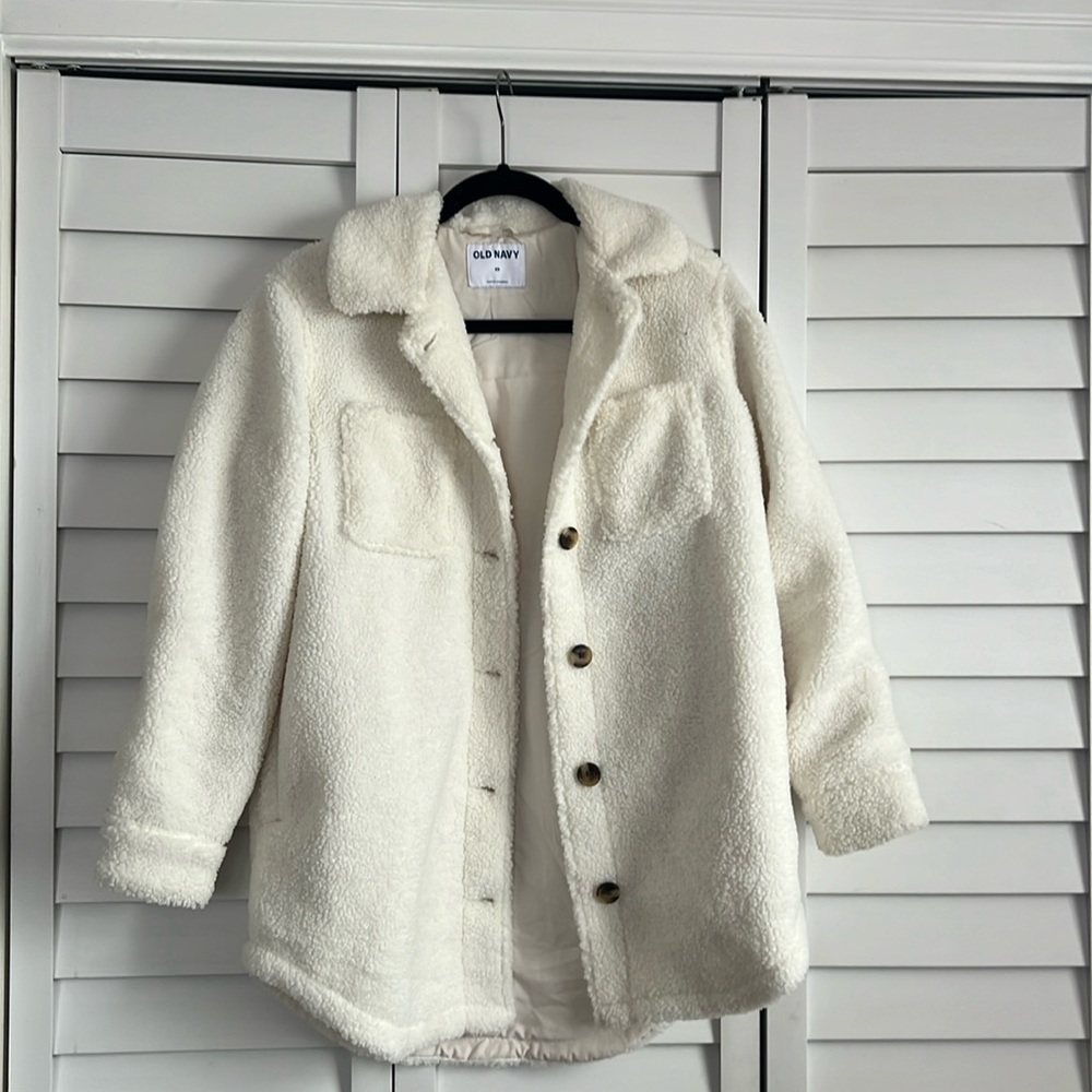 Button up teddy/sherpa jacket